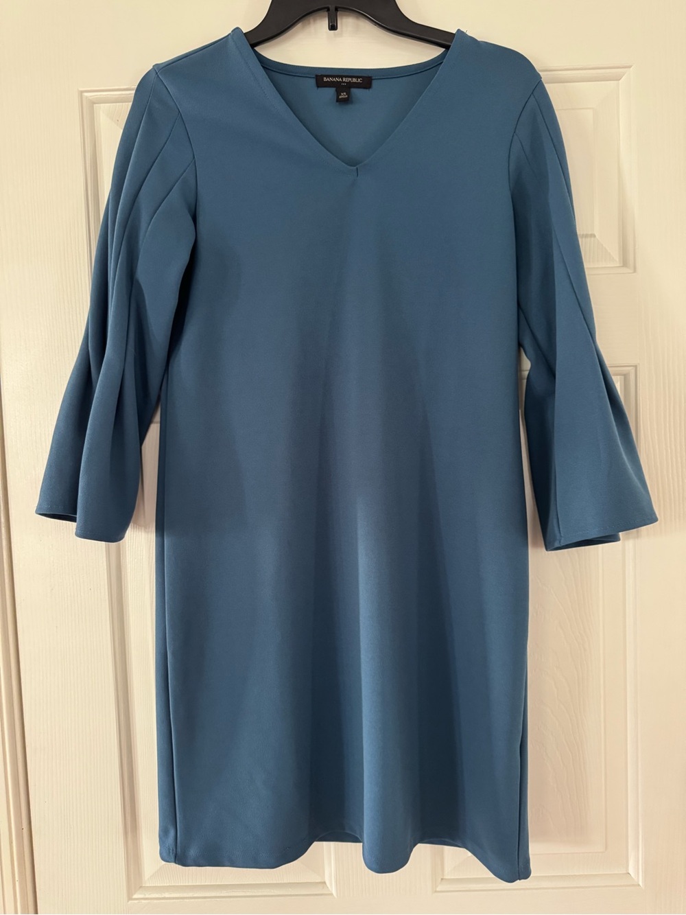Banana Republic Blue V-Neck Bell Sleeve Dress XS